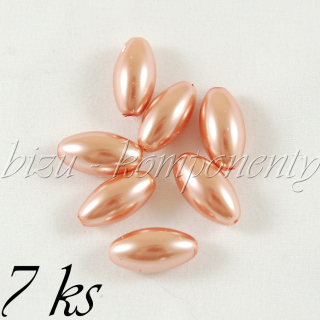 Meruňkové voskované perle 16x8mm 7ks